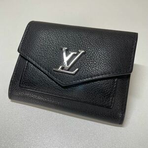 １円　極美品　ルイヴィトン LOUIS VUITTON 財布 三つ折り ポルトフォイユ マイロックミー コンパクト レザー ブラック M62947 7890