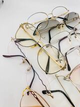 QA354 HOYA/ Givenchy/ Hardy Amies, Hanae mori 眼鏡 フレーム 老眼鏡 まとめ　レトロ 日本製　度に入り　金額　ゴールド　大量_画像5