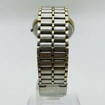 142 SEIKO セイコー メンズ腕時計 時計 DOLCE ドルチェ クオーツ クォーツ ゴールド文字盤 3針 ST.STEEL BACK シルバー 8N41-6110 AM_画像4