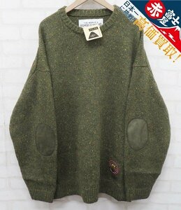 8T1850/未使用品 POLeR MIXTWEED ELBOW PATCH KNIT 233MCV0039 ポーラー ミックスツイードエルボーパッチニット