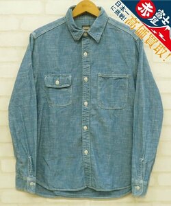 8T1904【クリックポスト対応】桃太郎ジーンズ シャンブレーワークシャツ 日本製 MOMOTARO JEANS