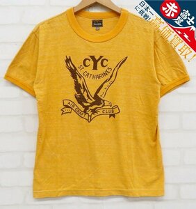 8T2199【クリックポスト対応】THE REAL McCOY'S CYC AIR CRAFT CLUB 半袖リンガーTシャツ リアルマッコイズ