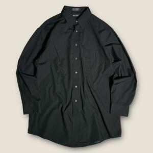 【シンプル】90s puritan ピューリタン リンクルフリー 薄手 長袖シャツ 黒 L
