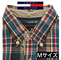 TOMMY HILFIGER チェックシャツ【M サイズ】ブルー_画像3