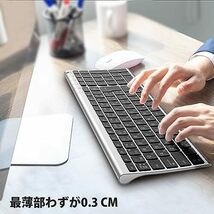 シルバーブラック キーボード Bluetooth ワイヤレスキーボード パンタグラフ 無線 ワイヤレス 日本語JIS配列_画像7