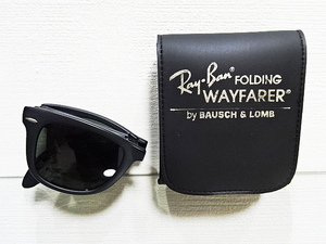  снят с производства прекрасный товар B&L 50mm складной складной Wayfarer WAYFARER RAYBAN RayBan boshu ром Old Vintage солнцезащитные очки 