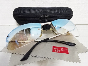 廃盤 良品 人気 RAYBAN RB3186 TOP BAR REC 003/Z1 青ブルーグラディエントミラー グラデーション レイバン イタリア サングラス/3183 3179