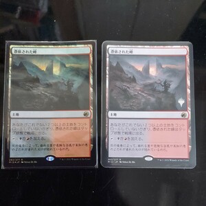 日本語 MTG 憑依された峰 2枚セット Foilと泊押し