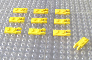 ◆レゴ∥LEGO【ロックヒンジプレート(1x2/先端爪2/廃版タイプ)/黄色 10個】#44302◆正規品 [R89709]