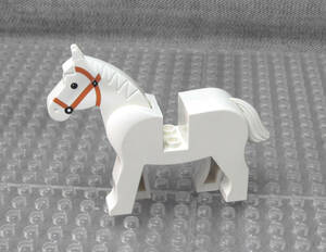 * Lego ∥LEGO[ лошадь / лошадь ( чёрный . глаз - белый. .)/ белый ]#4493c01* стандартный товар [R37219]