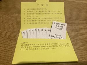 東武鉄道 株主優待乗車証 10枚セット　24.6/30まで