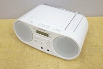 6173B24 SONY ソニー CDラジオ ZS-S40 2019年製 ラジカセ CDプレーヤー デッキ オーディオ 白_画像2