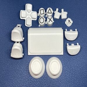 PS4コントローラー　カスタムパーツ 海外製ボタンセット ホワイト　ジャンク修理