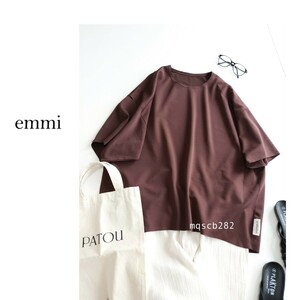 エミ emmi atelier ラウンドネック オーバーサイズ 半袖 プルオーバー size F