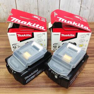 【RH-9296】未使用 makita マキタ 18V バッテリー BL1860B 6.0Ah 2個セット 急速充電対応 雪マーク有 箱有 純正