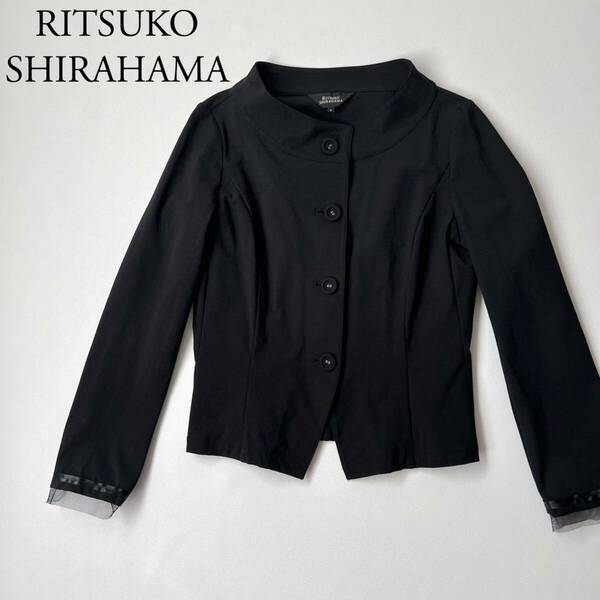 RITSUKO SHIRAHAMA リツコシラハマ ストレッチジャケット テーラードジャケット 羽織　アウター　トップス　ブラック レディース