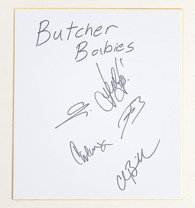 *[ butcher * babes |Butcher Babies ] с автографом карточка для автографов, стихов, пожеланий *