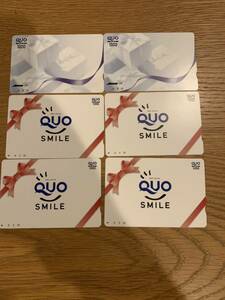 1 jpy start unused QUO card QUO card *6 pieces set *6000 jpy minute *