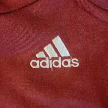 中古 アメリカ古着 adidas アディダス レディース スウェットハーフジップ Lサイズ 赤色 レッド スポーツウェア アウトドア 薄手 送料無料_画像5