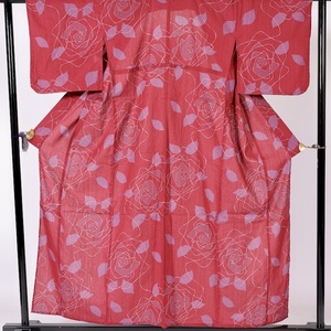  yukata wine color light purple rose 