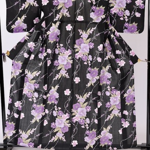  yukata black pink Sakura .. Gold 