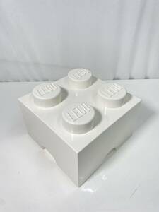 86a 80 LEGO/ Lego storage box storage case storage box storage box white white * present condition goods 