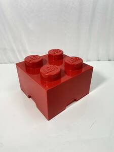 89a 80 LEGO/レゴ 収納ボックス 収納ケース 収納箱 ストレージボックス 赤 レッド ※現状品