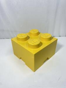 91a 80 LEGO/レゴ 収納ボックス 収納ケース 収納箱 ストレージボックス 黄色 イエロー ※現状品