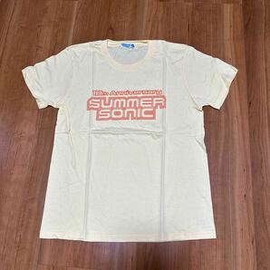 新品 summer sonic 2009 10周年記念ラインナップTシャツ サイズM 淡い黄色 linkin park nine inch nailes beyonce lady gaga b'z サマソニ