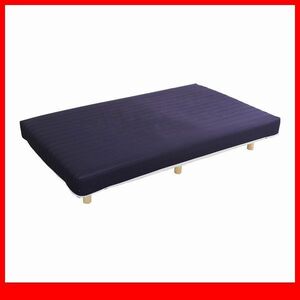 bed * mattress bed with legs / pocket coil / semi-double / roll packing . taking in easy / duckboard structure / sofa ./ dark blue navy / special price limitation super-discount /a3