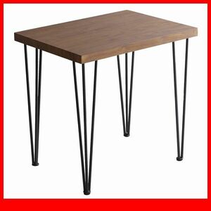  table * Vintage table desk width 75cm 2 person for / one person living tere Work / stylish Cafe manner / wood grain Brown / walnut / special price /a3