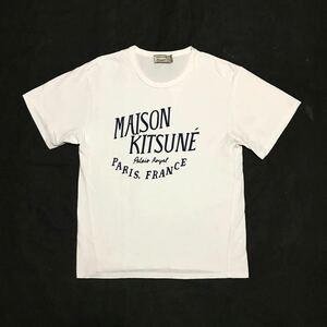 MAISON KITSUNE/Crew Neck Short Sleeve Tee/Palais Royal/White×Marine Blue/Small/メゾンキツネ/半袖Tシャツ/パレロワイヤル/ホワイト
