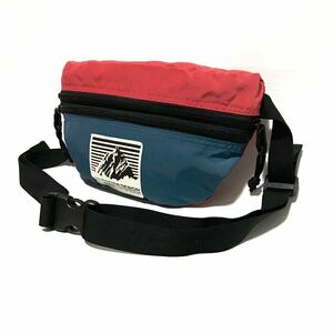  unused /Mt.RAINIER DESIGN/SIXTY FORTY/ORIGINAL TWO ZIP POUCH/Blue×Red/ mount Ray nia design /60/40/ original 2 Zip pouch 