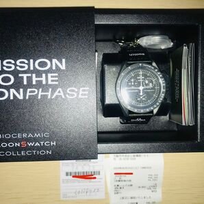 swatch omega mission to the phase snoopy 時計 保証付 黒 スウォッチ オメガ スヌーピー