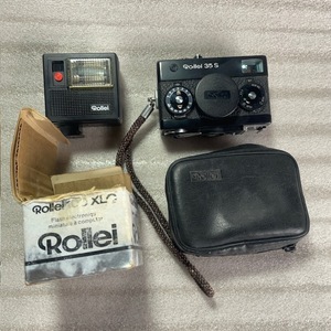 ローライ Rollei 35S　ブラックソフトケース付 　Rollei製 ストロボ/フラッシュ 100XLC　セット