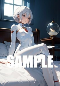 【一点物 アートイラスト】ai 美女 美少女 ポスター 2次元 アニメ 高画質 同人 漫画 プラグスーツ 美脚 光沢紙 A4サイズ 00262