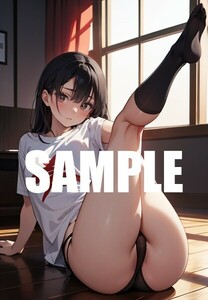 【一点物 アートイラスト】ai 美女 美少女 ポスター 2次元 アニメ 高画質 同人 漫画 セクシー 美尻 アイドル 写真光沢紙 A4サイズ 00767