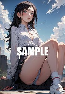 【一点物 アートイラスト】ai 美女 美少女 ポスター 2次元 アニメ 高画質 同人 漫画 美乳 美尻 アイドル 写真光沢紙 A4サイズ 00886