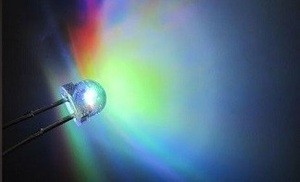 高輝度LED ストローハット 5mm 5Φ 100本 レインボー RGB フラッシュ　電子工作 自作 DIY 電気回路 自動車 デコレーション