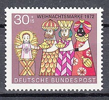 西ドイツ 1972年未使用NH クリスマス#749
