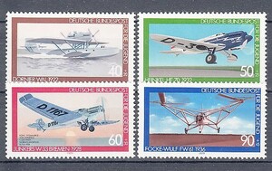  west Germany 1979 year unused NH aircraft #1005-1008