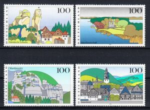 ドイツ 1995年未使用NH ドイツの風景#1807-1810