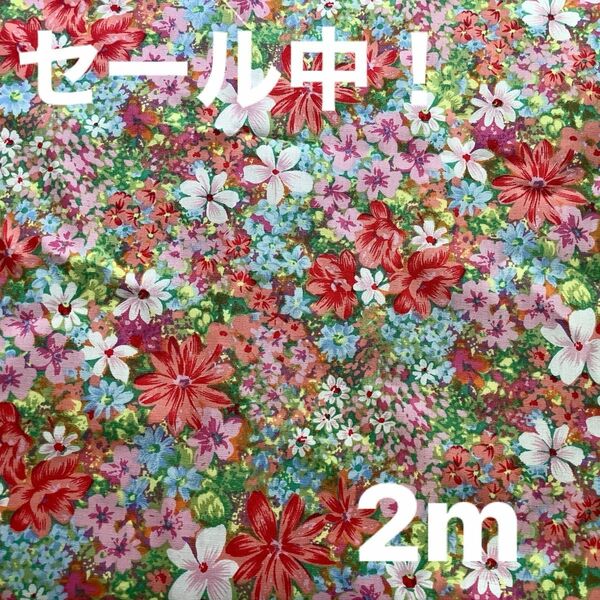 花柄生地　110㎝巾 2m