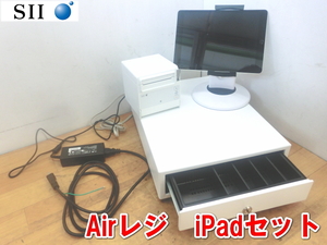 セイコーインスツル【美品】SII　Airレジ iPadセット iPad　apple 決済システム 簡易レジ 店頭販売 移動販売 飲食店 低コスト RP-F10　2136