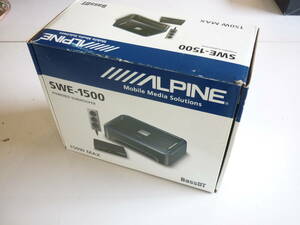 完動品　ALPINE SWE-1500 説明書付き　パワードサブウーファー (専用コントローラー/小型アンプ付属)