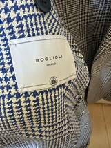 美品 BOGLIOLI DOVER テーラードジャケット 最高級 スーツ グレンチェック柄 貝ボタン アンコン イタリア製 ボリオリ 42_画像7