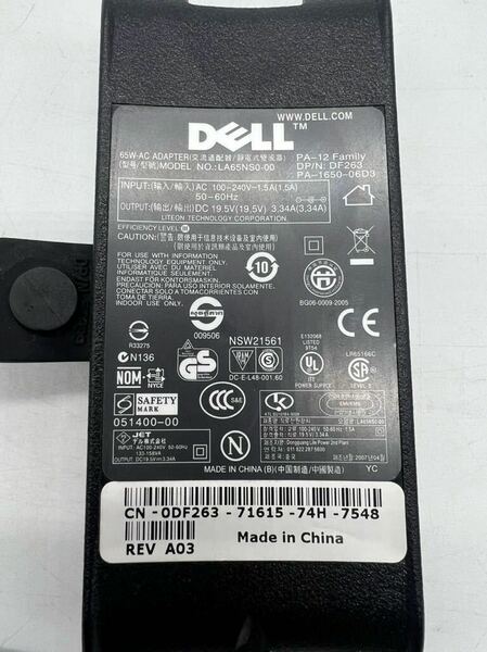 DELL LA65NS0-00/ノートパソコン用ACアダプタ/19.5V 3.34A