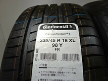 Y-396 送料無料/代引OK ランクS 中古 235/45R18 コンチネンタル PremiumContact 6 2019年 8.5分山 夏タイヤ2本_画像7