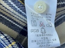 【希少 00年代 国内正規品】hiromichi nakano golf ヒロミチナカノ ゴルフ アクリル系 チェック柄 長袖 ネルシャツ フランネル L ベージュ_画像8