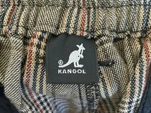 ★【レア 00s 中々見つからない逸品です】名作 ビンテージ KANGOL カンゴール ひも付き チェック柄 テーパード リラックス パンツ L_画像7